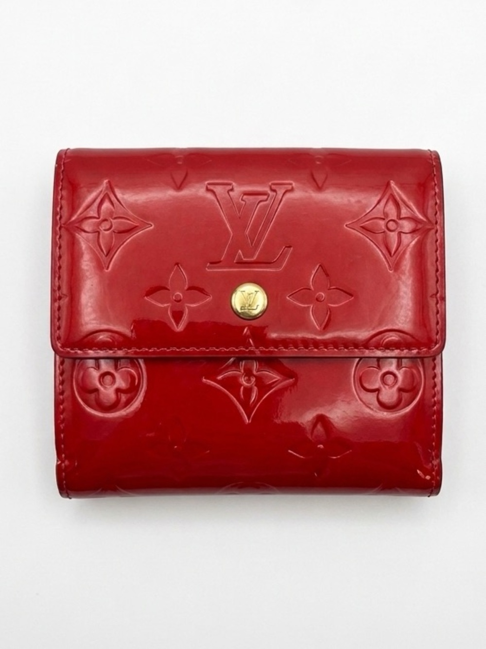 Louis Vuitton Monogram Vernis Elise Wallet-Red